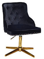 Стілець Olimp GD-Modern Base чорний В-1011 велюр на золоті хрестовини зі стопами, фото 2