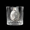 Кришталевий подарунковий набір келихів для віскі Boss Crystal Козаки 6 склянок срібло, фото 6