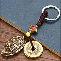 Брелок Фен Шуй "Арахис + 5 монет"