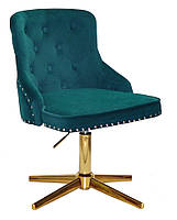 Стілець Olimp GD-Modern Base зелений В-1003 велюр на золоті хрестовини зі стопами, фото 2