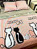 Комплект постільної білизни Чорний білий кіт полуторний BF, фото 9