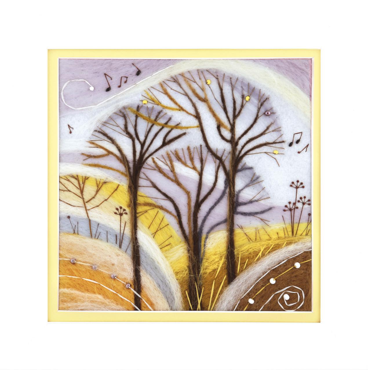 Набір для валяння картини В-208 Триптих Мелодія лісу, фото 1