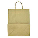 Паперовий пакет крафт з ручками бурий 250х140х320 мм, фото 2