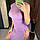 Купальник роздільний 3в1: ліф, плавки, плаття-туніка фіолетовий, фото 4