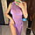 Купальник роздільний 3в1: ліф, плавки, плаття-туніка фіолетовий, фото 3