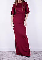 Женское длинное платье в пол бордового цвета Амела размеры 44
