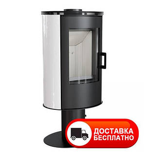 Піч Kratki KOZA AB S/N/O/DR Kafel біла (подача повітря з вулиці), що обертається, фото 1