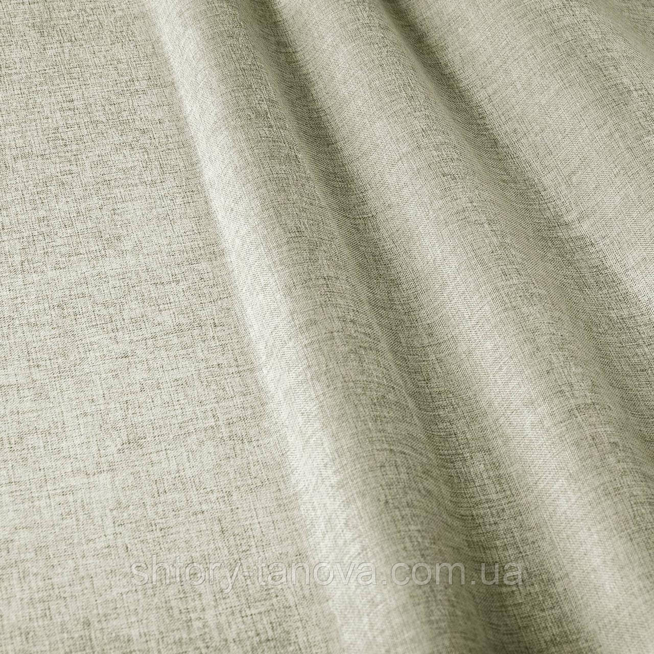 Блекаут портьєрна тканина бежева рогожка 300 см 330 г/м² Туреччина - блекаут максимум, фото 1