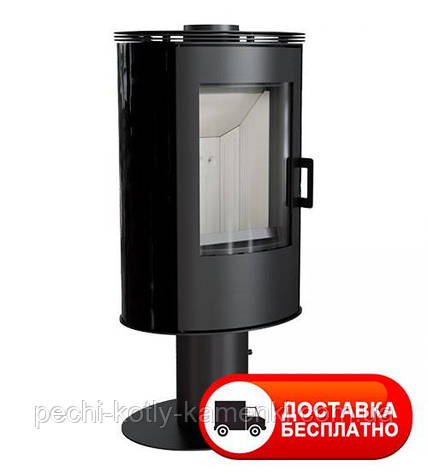Піч Kratki KOZA AB S/N/O/DR Kafel чорна (подача повітря з вулиці), що обертається, фото 1