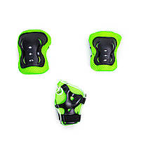 Комплект дитячого захисту 3-в-1 (на коліна, лікті і долоні) Sport Series. Салатовий колір