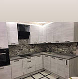 Декоративна панель 3D самоклейка під цеглу Чорний мармур 700x770x5мм (061-5), фото 4