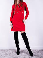 Женский костий с пиджаком и юбкой красный ася размеры 42,44,46