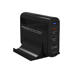 Мережевий зарядний пристрій Promate PowerStorm-PD150 150 Вт, 3хUSB-C+USB-A Black (powerstorm-pd150.eu)