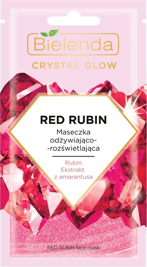 Поживна і очищаюча маска для обличчя Bіelenda Crystal Glow Red Rubin