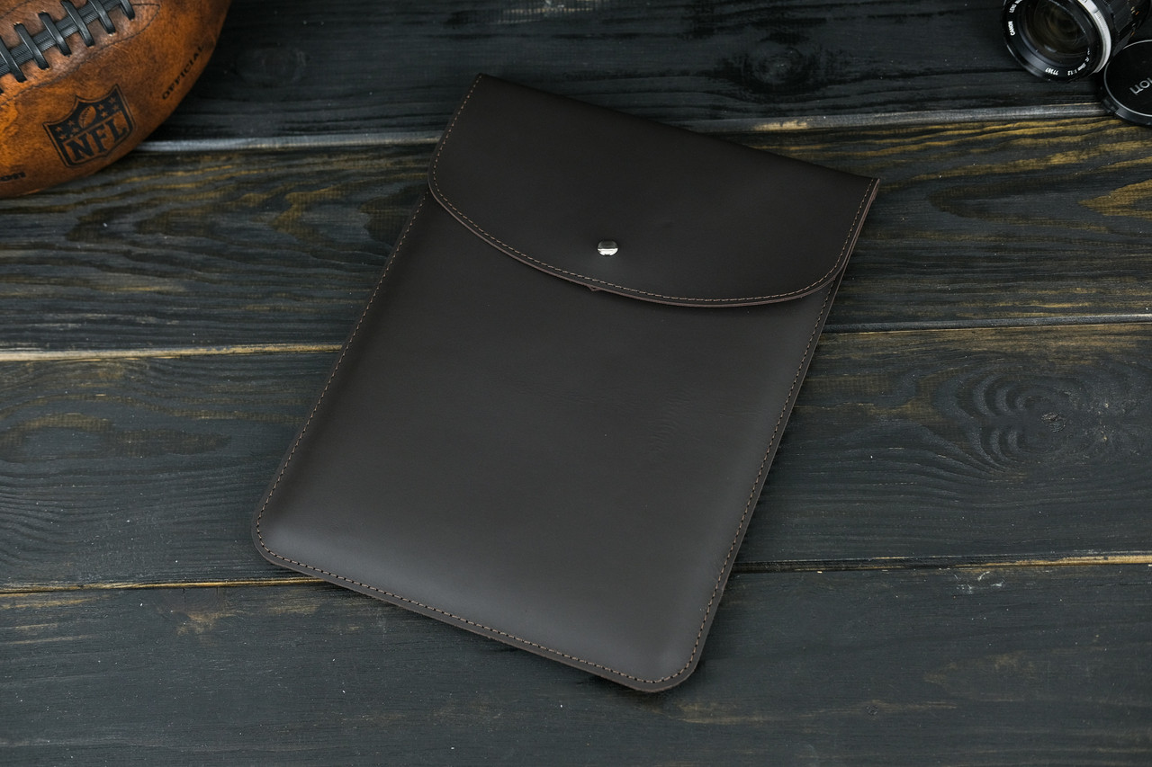 Шкіряний чохол для MacBook Air 13" (2018-2021) Дизайн №36, шкіра Grand, колір коричневий відтінок Шоколад