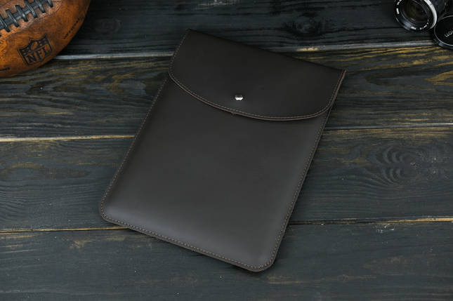 Шкіряний чохол для MacBook Air 13" (2018-2021) Дизайн №36, шкіра Grand, колір коричневий відтінок Шоколад, фото 1
