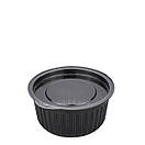 Соусник черний з кришкою 50 мл та d 65 ( уп.100 шт), фото 3