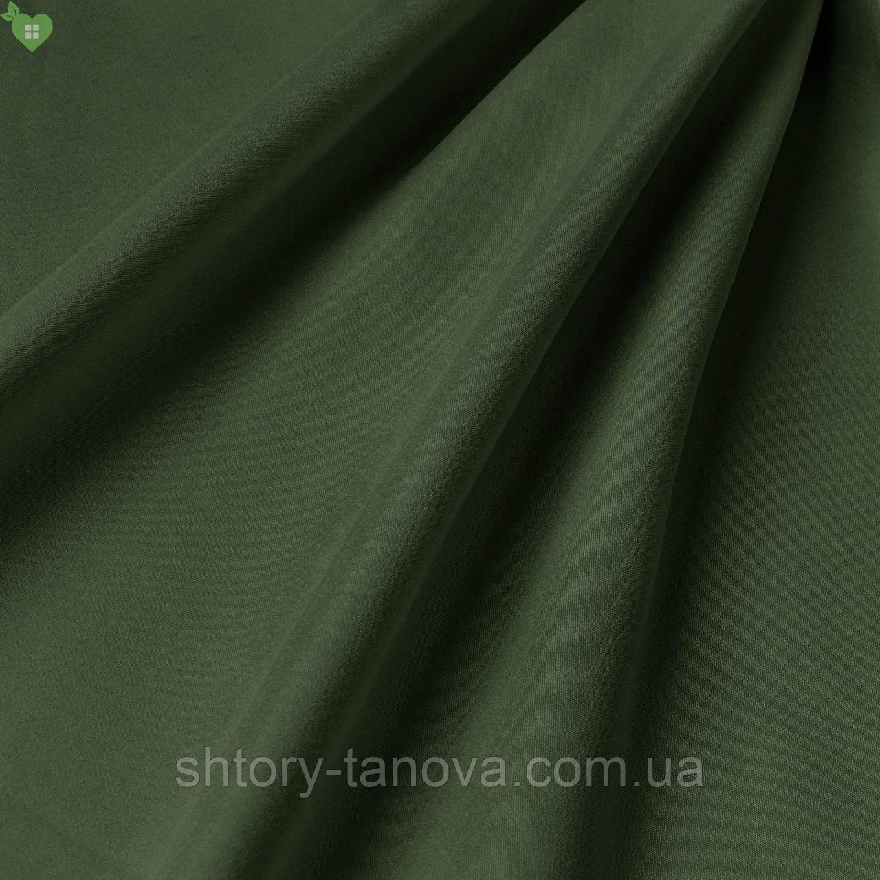 Підкладкова тканина з персиковою фактурою зеленого пляшкового кольору без малюнка Іспанія 83321v24, фото 1