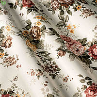 Шторы в стиле прованс розы коричневый