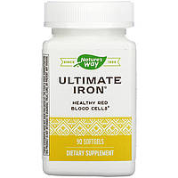 Железо Nature's Way "Ultimate Iron" с витаминами, 50 мг (90 капсул)