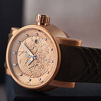 Чоловічий оригінальний золотий годинник із позолотою від Invicta.