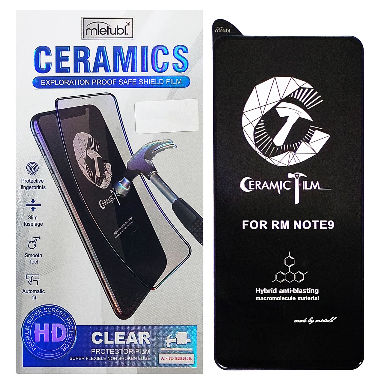 Захисна плівка Mletubl Ceramic для Xiaomi Redmi Note 9 / Redmi 10X 4G Black, фото 1