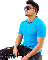 Стильная голубая мужская рубашка с коротким рукавом, футболка поло из Турции, в ассортименте