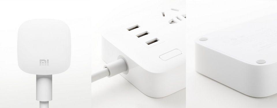 Удлинитель Mi Power Strip Quick Charger 2.0 6 розеток + 3 USB-port Xiaomi - фото 3 - id-p13016058