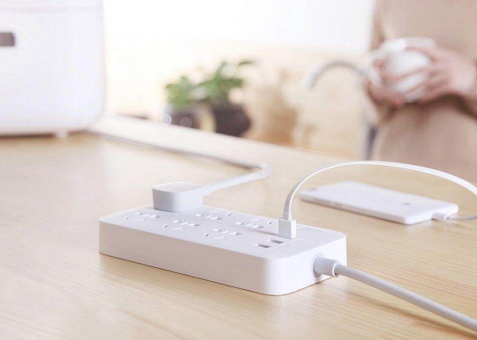 Удлинитель Mi Power Strip Quick Charger 2.0 6 розеток + 3 USB-port Xiaomi - фото 5 - id-p13016058