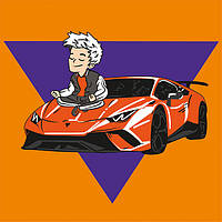 Наклейка на повітряну кулю "Влад A4"