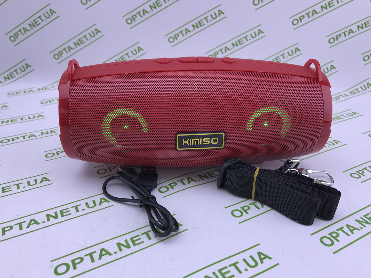Портативна колонка на ремені KIMISO Bluetooth KMS-222 міні динамік червона, фото 1