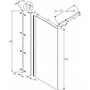 Душова стінка Invena Walk In, 100x190, AK-32-112, фото 6
