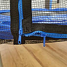 Батут дитячий із захисною зовнішньої сіткою FitToSky 152 см кімнатні маленькі батути для будинку синій, фото 7