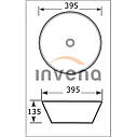 Раковина Invena Pandora CE-26-001  49 см ПІДКЛАДНА керамічна глянцева, фото 4