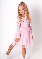 Платье нарядное детское розовое Мевис на 2-6 лет