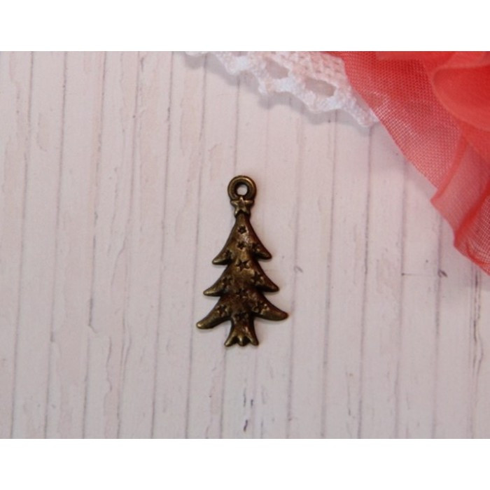 Підвіска металева "Ялинка " бронза 10 шт