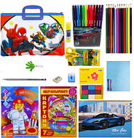 Набор канцтоваров для школы и творчества в силиконовой папке с ручками 235603