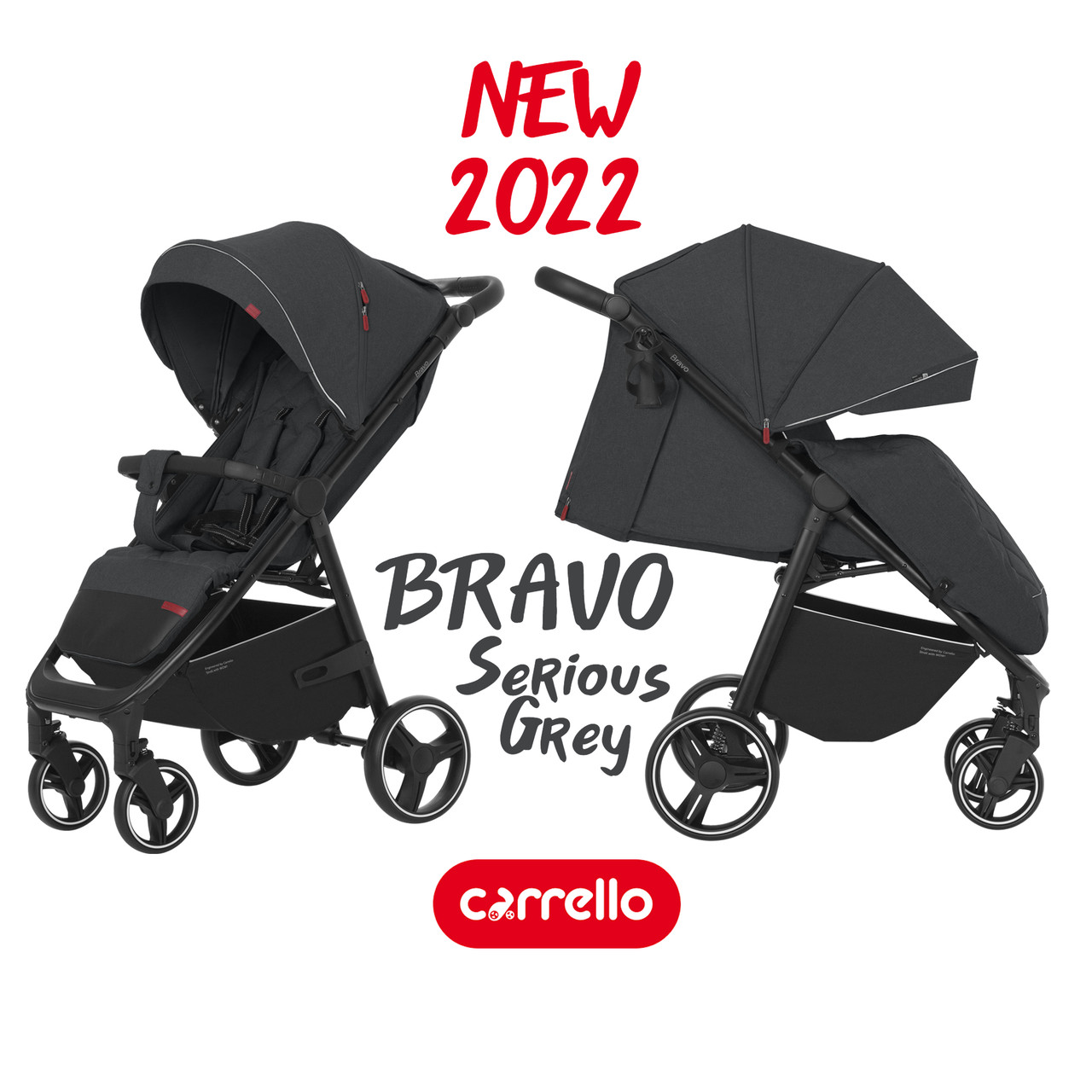CARRELLO BRAVO CRL-8512 прогулянкова коляска Serious Grey