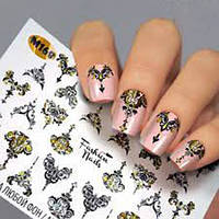 Слайдери, 3D-наклейки, сухоцвіти для нігтів