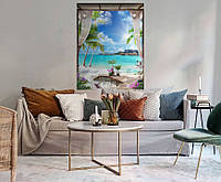 Постер декоративный, Вид на море, для визуального расширения пространства помещения 167 х 118 см с ламинацией