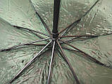 Парасолька механічна зелена з квіточками Mario Umbrellas парасолька із системою антивітер, парасолька від дощу ІТАЛІЯ, фото 10