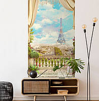 Постер декоративный, Эйфелева башня, для визуального расширения пространства помещения 200 х 118 см с