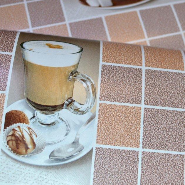 Шпалери паперові вологостійкі Мокко коричневе 2147