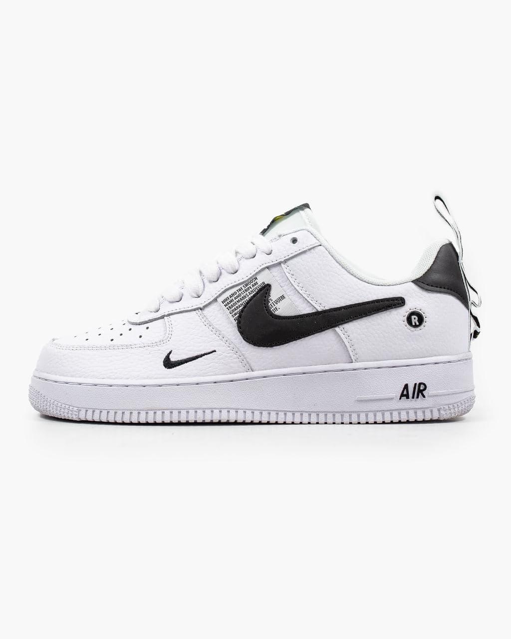 Кросівки чоловічі Nike Air Force White білі шкіра демісезонні стильні Найк