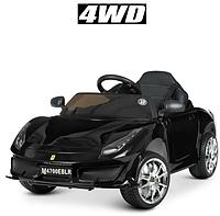 Детский одноместный электромобиль Машина Bambi 4WD M 4700 EBLRS-2 СпортКар Ferrari крашеный с MP3 черный**