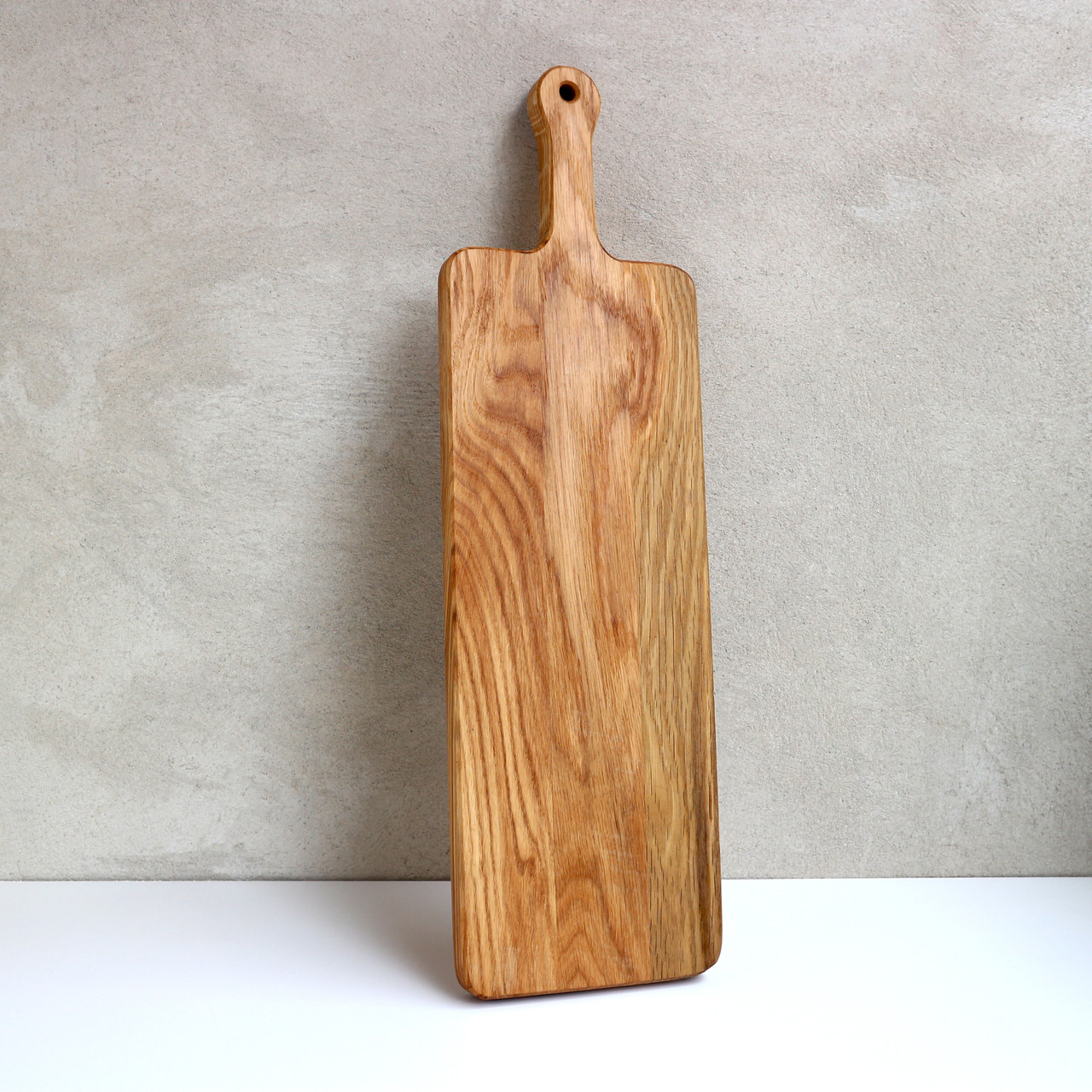 Дерев'яна яна дошка з ручкою для подачі та обробки "Кантрі Лонг" Робоча зона 40х15 см Ясень