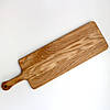 Дерев'яна яна дошка з ручкою для подачі та обробки "Кантрі Лонг" Робоча зона 40х15 см Ясень, фото 3