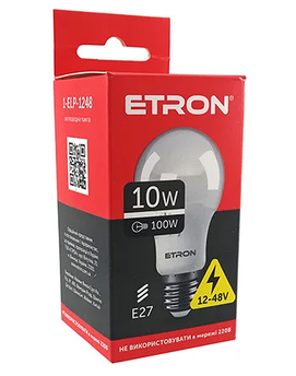 LED лампа ETRON Light 1-ELP-1248 A60 10W 12-48V 4200K E27