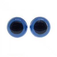 Оченята з Фіксатором і Штифтом, для Іграшок, Круглі, Колір: Блакитний, Розмір: 18 мм