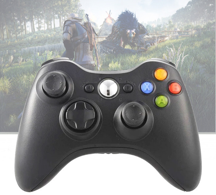 Джойстик XBOX 360 провідний, Дротовий геймпад XBOX для ПК, Контролер для Xbox Чорний
